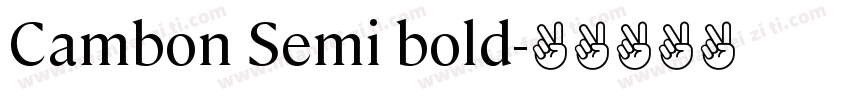 Cambon Semi bold字体转换
